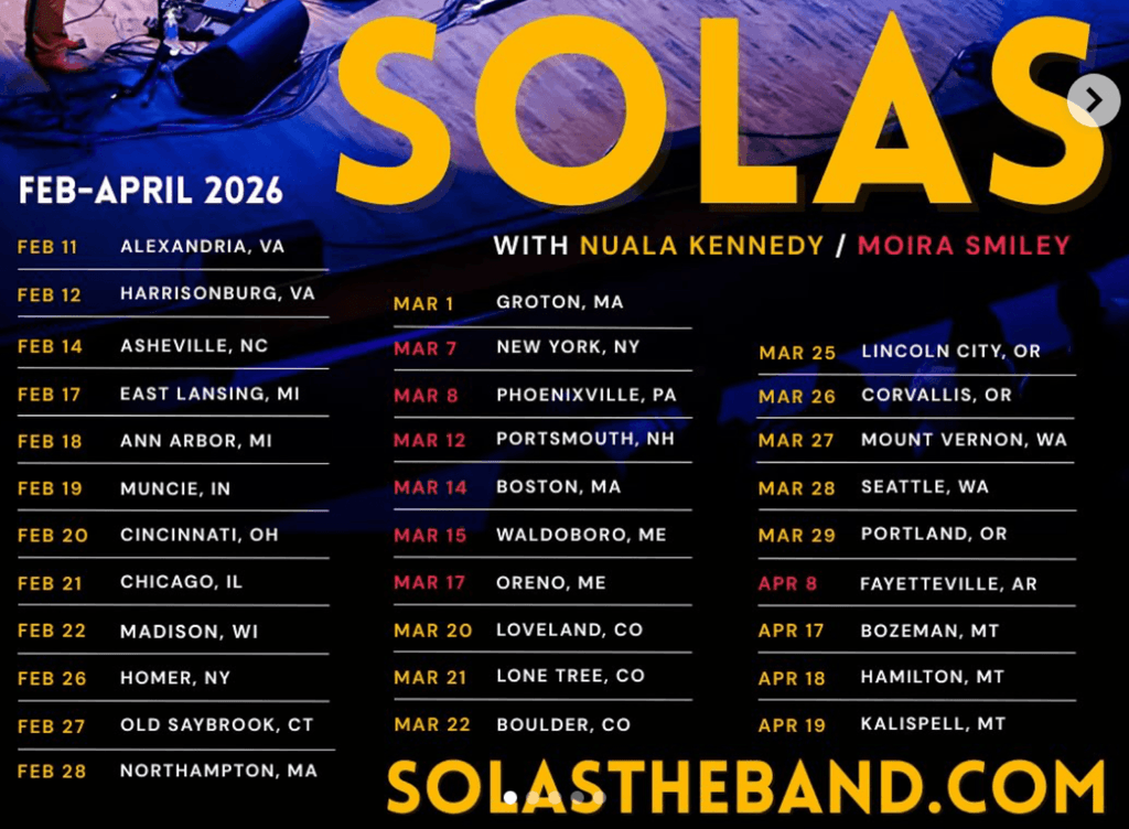 Solas and Altan will be on tour together in Japan! Please see ...